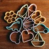 Assorted Coloured Eco Cutters - Set Of 10