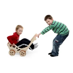 Extra Large Wooden Push Cart With Blocks