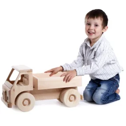 Extra Large Wooden Toy Truck With Blocks - Junior
