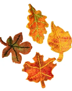 Felt Autumn Leaves - Set Of 4