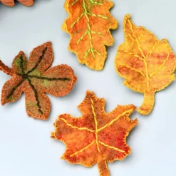 Felt Autumn Leaves - Set Of 4