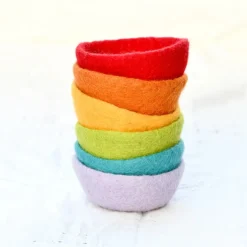 Felt Colourful Sorting Bowls - Set Of 6