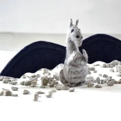 Felt Dragon - Grey & Blue