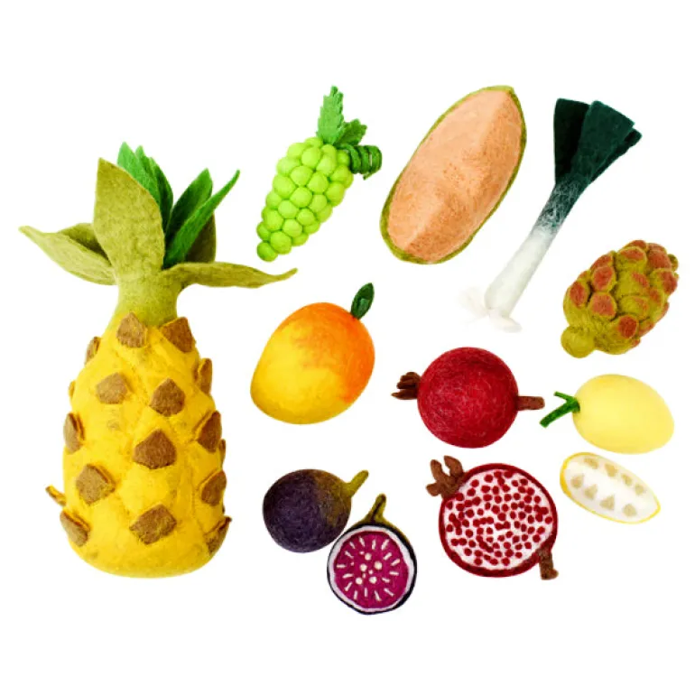 Felt Fruit & Vegetable Set - 12 Pieces