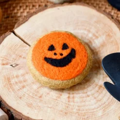 Felt Orange Jack O' Lantern Cookie
