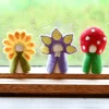 Floral Peg Doll Set - Sunflower, Iris, Toadstool