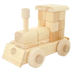 Large Natural Wooden Puzzle Train - Annie