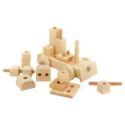 Large Natural Wooden Puzzle Train - Annie