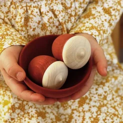 Large Set Of 12 Sorting Acorn's & 6 Bowls