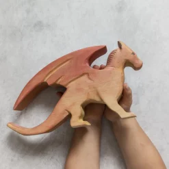Large Wooden Dragon - Red