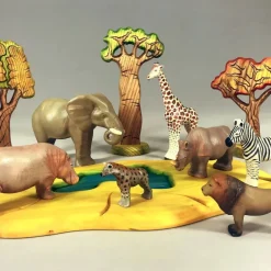 Large Wooden Elephant - Collectible