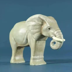 Large Wooden Elephant - Collectible