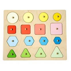 Large Wooden Geometric Shapes Puzzle