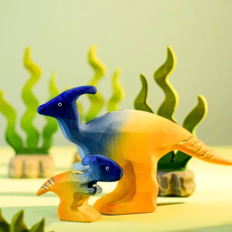 Large Wooden Parasaurolophus