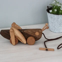 Large Wooden Pull Along Grasshopper