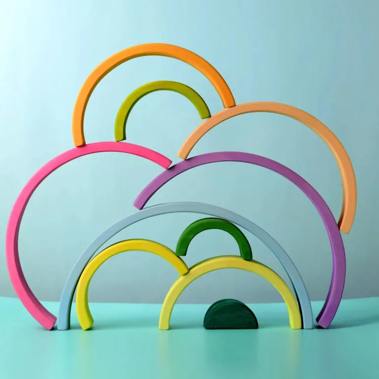 Large Wooden Rainbow - Pastel