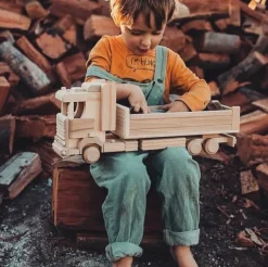 Large Wooden Toy Truck With Tray - Wesley