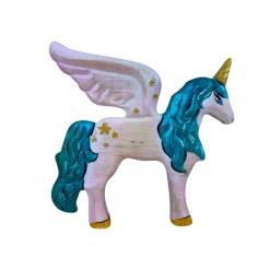 Large Wooden Unicorn Flying