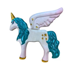 Large Wooden Unicorn Flying