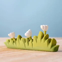 Large Wooden Wildflowers - White