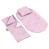 Muslin Doll Pram Bedding - Dusty Pink