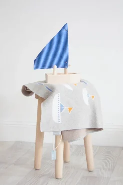 Toy Wooden Boat With Passengers - Hobie