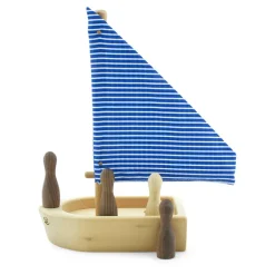 Toy Wooden Boat With Passengers - Hobie