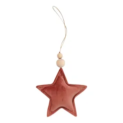Velvet Star Pendant - Antique Rose