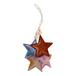 Velvet Star Pendant - Clay