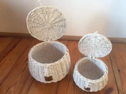 Wicker Basket Small - White