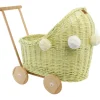 Wicker Dolls Pram - Lemon
