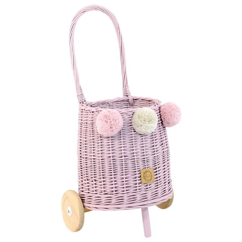 Wicker Market Buggy - Dusty Pink