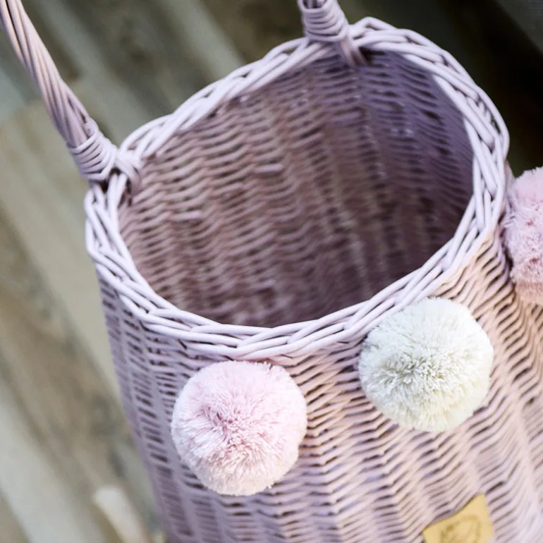 Wicker Market Buggy - Dusty Pink