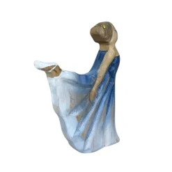 Wooden Ballerina - Blue Dress