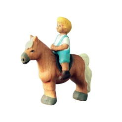 Wooden Boy & Horse Set