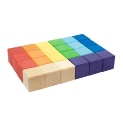 Wooden Building Blocks - Rainbow