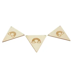 Wooden Bunting Flags - Rainbow