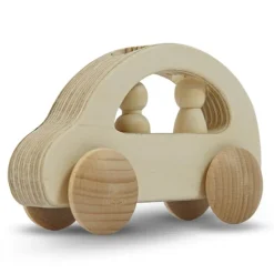 Wooden Car With Passengers