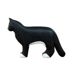 Wooden Cat - Black