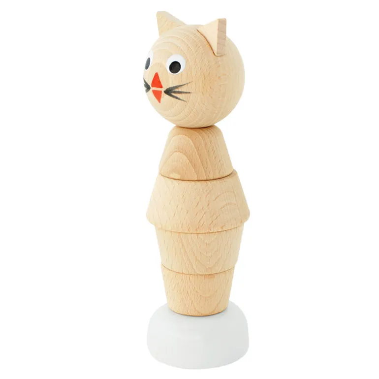 Wooden Cat Stacking Puzzle - Chloe