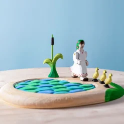 Wooden Cattail Plant