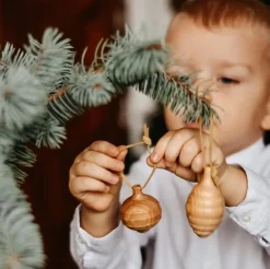 Wooden Christmas Decorations - Set of 10