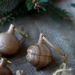 Wooden Christmas Decorations - Set of 10