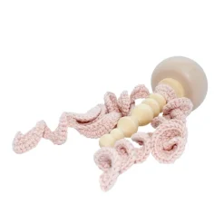 Wooden Crochet Jellyfish Rattle