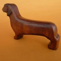 Wooden Dachshund Dog - Brown
