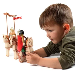 Wooden Dacian Knight & Steed Set