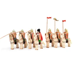 Wooden Dacian Knight & Steed Set