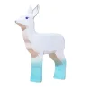 Wooden Deer Mother - White