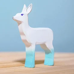 Wooden Deer Mother - White