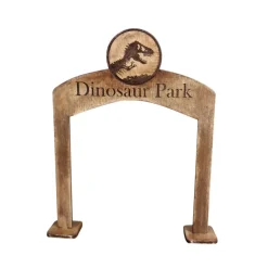 Wooden Dinosaur Park Gate